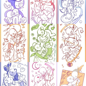 q版双人动作参考