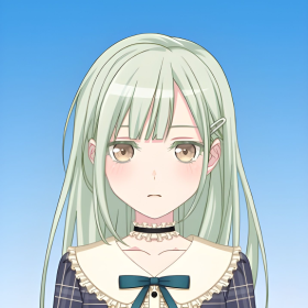 睦子米蓝底大头照