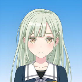 睦子米蓝底大头照